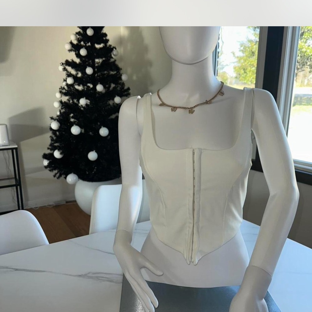 White small size corset top women